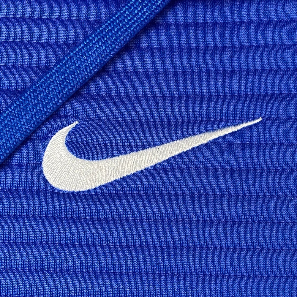 Nike Womens XL Full Zip Hoodie Blue Ribbed Dri-Fit Textured Sportswear Jacket - Picture 4 of 13